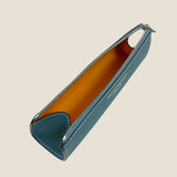 [French calf]<br>zipper pencil case<br>color: Jean blue