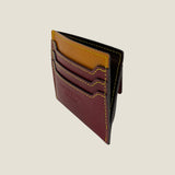 [Yamato] <br>Combi mini snap wallet<br>color: Bordeaux x yellow<br>[Made to order]