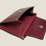 [Yamato] <br>Combi mini snap wallet<br>color: Bordeaux x yellow<br>[Made to order]