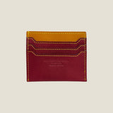 [Yamato] <br>Combi mini snap wallet<br>color: Bordeaux x yellow<br>[Made to order]