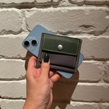 [Yamato] <br>Combi mini snap wallet<br>color: gray x tartan green<br>[Made to order]
