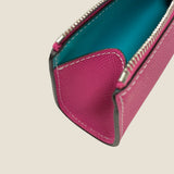 [French calf]<br>zipper pencil case<br>color: magenta pink