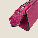[French calf]<br>zipper pencil case<br>color: magenta pink