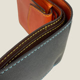 [Yamato] <br>Combi International Wallet<br>color: navy x orange