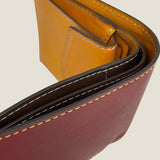 [Yamato] <br>Combi International Wallet<br>color: Bordeaux x yellow