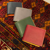 [Yamato] <br>Combi International Wallet<br>Color: Tartan green x Bordeaux