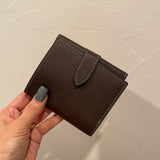 [French calf] <br>hookup wallet<br> color: dark brown