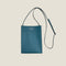 [フレンチカーフ]<br>ボックスサコッシュL<br>color：ジーンブルー
