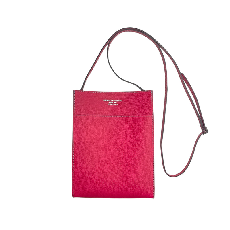 [French calf]<br>Box Sacoche L<br>color: Fuchsha pink