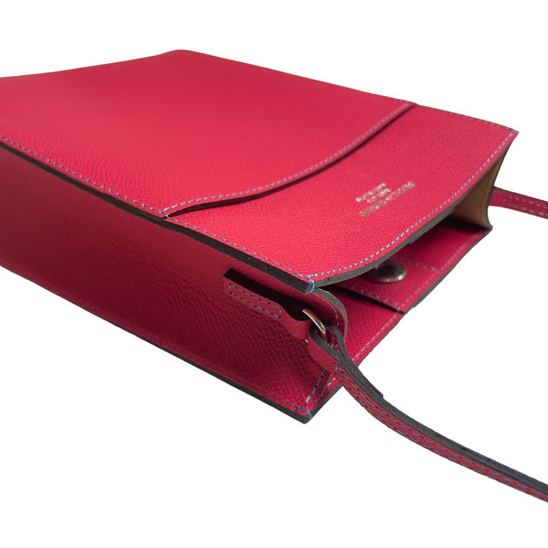 [French calf]<br>Box Sacoche L<br>color: Fuchsha pink