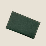 [French calf] <br>compact card case<br>color: dark green x taupe