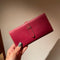 [Yamato] <br> Long wallet with belt <br> COLOR: Bordeaux x Gray