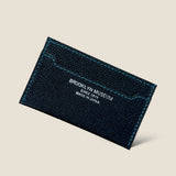 [French calf] <br>compact card case<br>color: navy