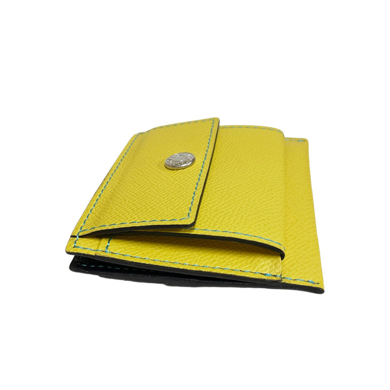 [French calf] <br>Mini -snap wallet<br>color: Lemon yellow<br>【Build-to-order manufacturing】