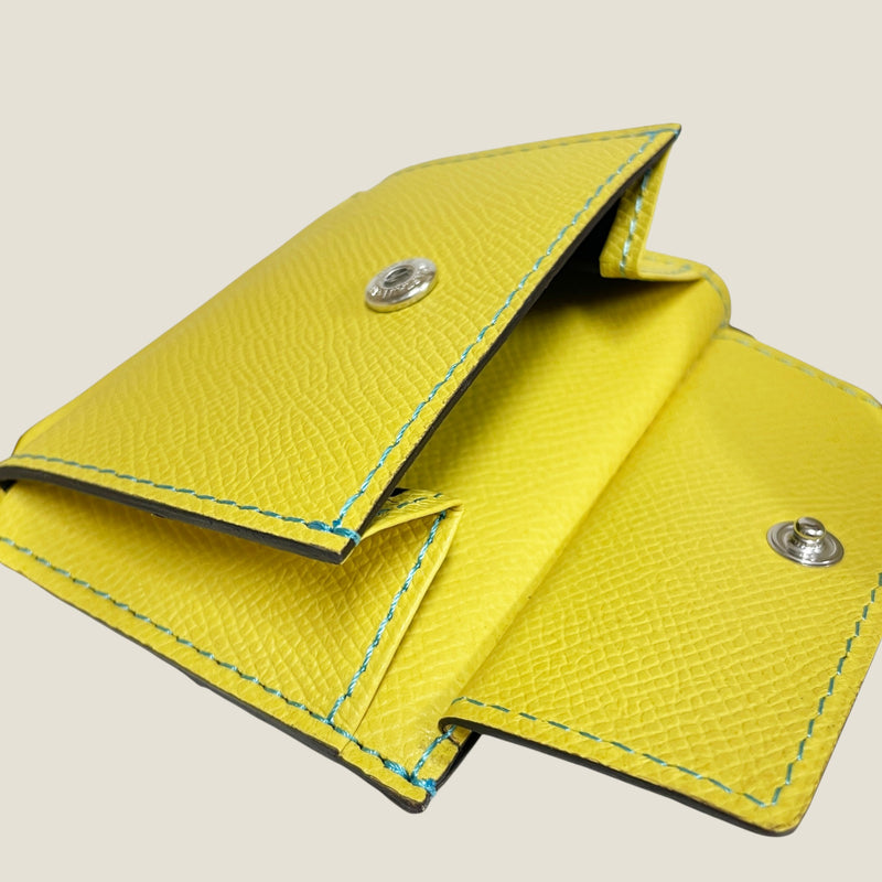 [French calf] <br>Mini -snap wallet<br>color: Lemon yellow