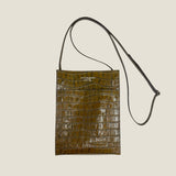 [Croc pattern]<br>Box sacoche L<br>color: khaki