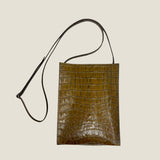[Croc pattern]<br>Box sacoche L<br>color: khaki