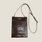 [Croco pattern]<br>Box Sacoche L<br>color: Dark brown