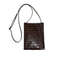 [Croco pattern]<br>Box Sacoche L<br>color: Dark brown