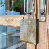 [Croc pattern]<br>Box sacoche L<br>color: khaki