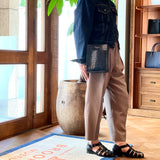 [Croc pattern]<br>Box sacoche L<br>color: navy