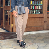[Croc pattern]<br>Box sacoche L<br>color: navy