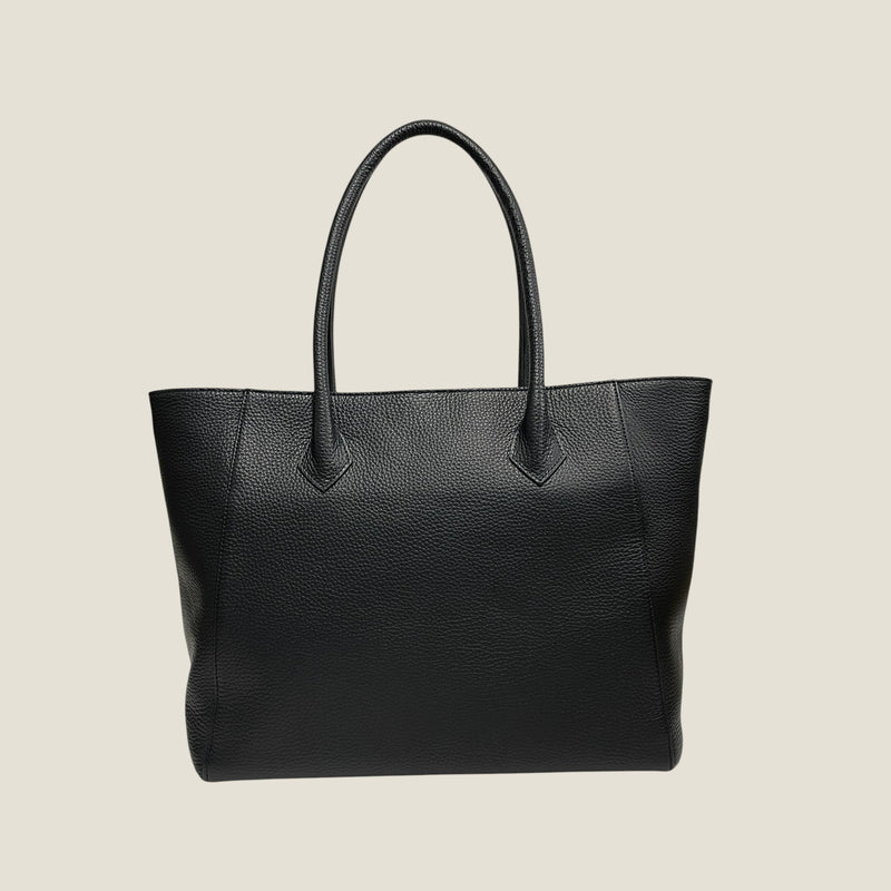 [シュリンクレザー]<br>トゥティトートバッグ<br>color：ブラック<br>【９月下旬入荷予定】