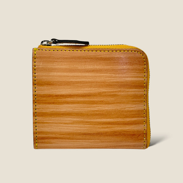 シップス ブルックリンミュージアム　二つ折り財布　本革　柿渋染　茶　ダメージ有 シップス ブルックリンミュージアム 二つ折り財布 本革 柿渋染 茶