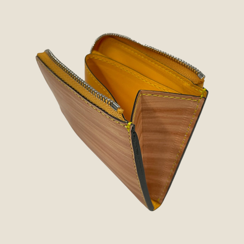 [柿渋染め] <br>ハーフLジップウォレット