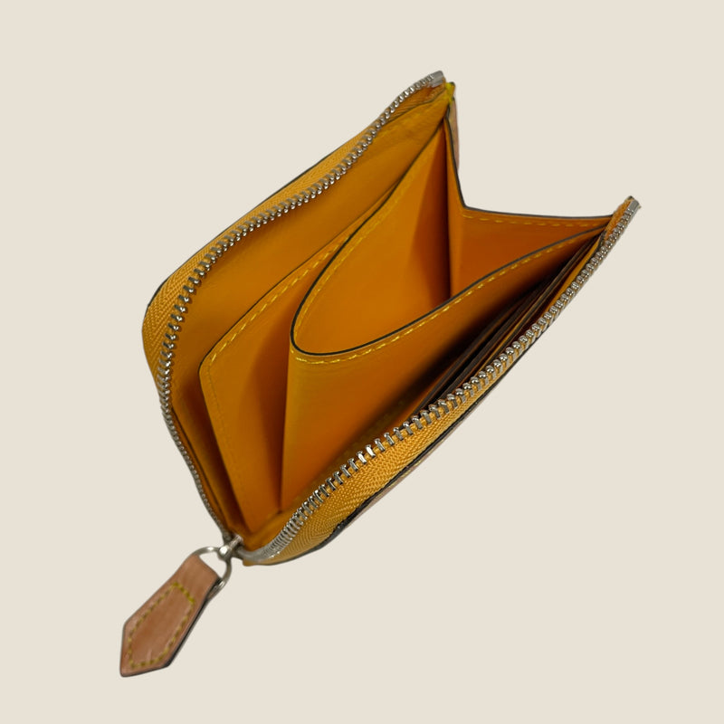 [柿渋染め] <br>ハーフLジップウォレット