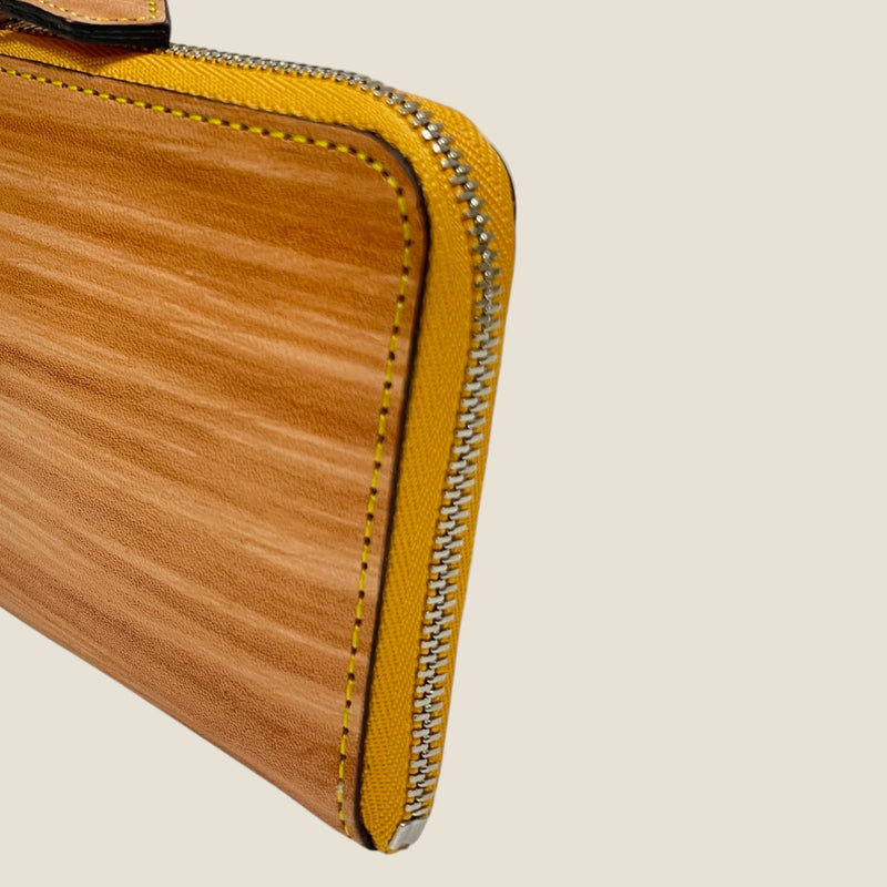 [柿渋染め] <br>ハーフLジップウォレット