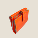 [French calf]<br>Hook -up wallet<br>color: Orange<br>【Build-to-order manufacturing】