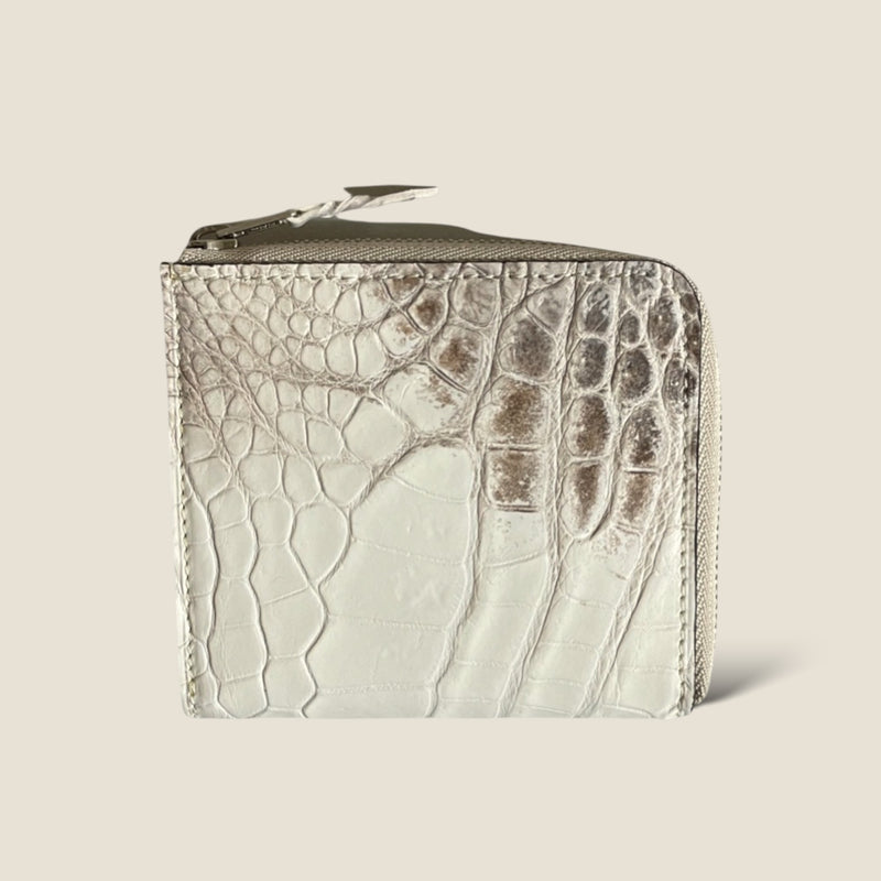 [ヒマラヤクロコダイル] <br>ハーフLジップウォレット<br>【受注生産】