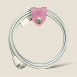 [French calf] <br>cord clip<br>color: mauve pink