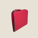 [French calf] <br> Half L zip wallet <br> color: Fuchsha pink