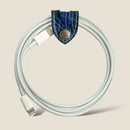 [藍染めクロコダイル] <br>コードクリップ