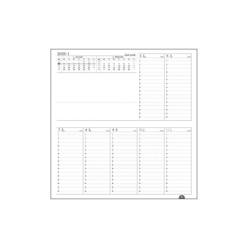 [Plannote] Pocket size Notebook Refill 2025