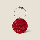 [Color Crocodile] <br>glass charm<br>color: red