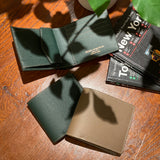 [French calf]<br>international wallet<br>color: dark green