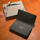 [フレンチカーフ] <br>通しマチカードケース<br>color：ブラック