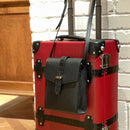 [シュリンクレザー×クロコパターンレザー]<br>ヴォヤージュサコッシュ<br>color：ブラック