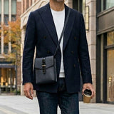 [Taurillon Lagoon x Crocodile]<br>voyage shoulder<br>color: navy