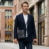 [Taurillon Lagoon x Crocodile]<br>voyage shoulder<br>color: black