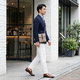 [Shrink leather x croco pattern leather]<br>voyage shoulder<br>color: taupe