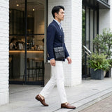 [Taurillon Lagoon x Crocodile]<br>voyage shoulder<br>color: black