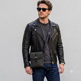[Taurillon Lagoon x Crocodile]<br>voyage shoulder<br>color: black