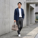 [Shrink leather x croco pattern leather]<br>Voyage L bag<br>color: taupe