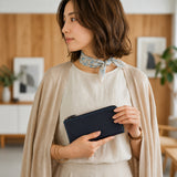 [French calf] <br>L zip long wallet<br>color: navy<br>[Scheduled to arrive in mid-August]