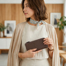 [フレンチカーフ] <br>Lジップロングウォレット<br>color：ダークブラウン