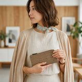 [Croc pattern] <br>L zip long wallet<br>color: taupe